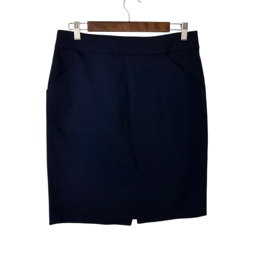 J. Crew Dark Navy Blue Pencil Skirt for Work Sz 6